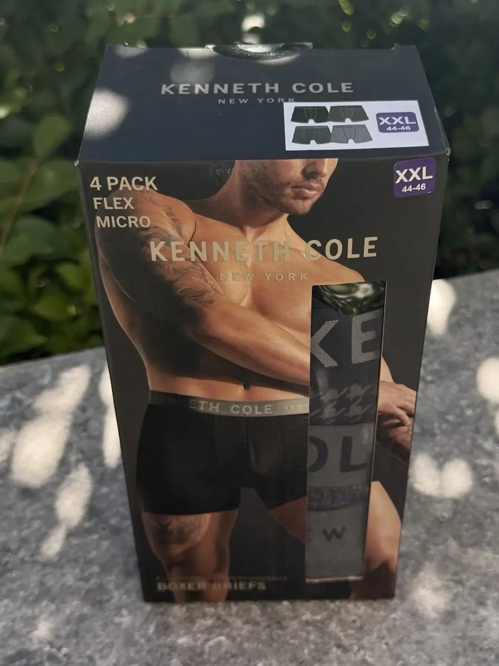 Kenneth Cole 4-Pk Men's Boxers Black Premium Comfort Performance Microfiber XXL